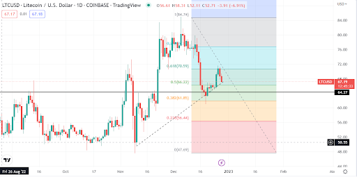 Litecoin rallies from a support zone as trading volumes rise