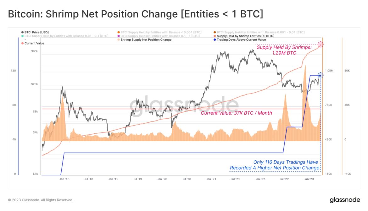 Retail holders are aggressively accumulating Bitcoin: Glassnode